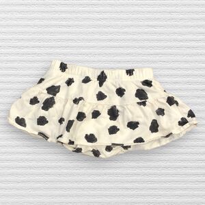 Tea Collection Baby 9-12M Skirted Bloomers White Black Dot Print Play
